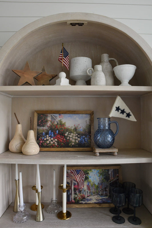 Patriotic Flowers Framed Art