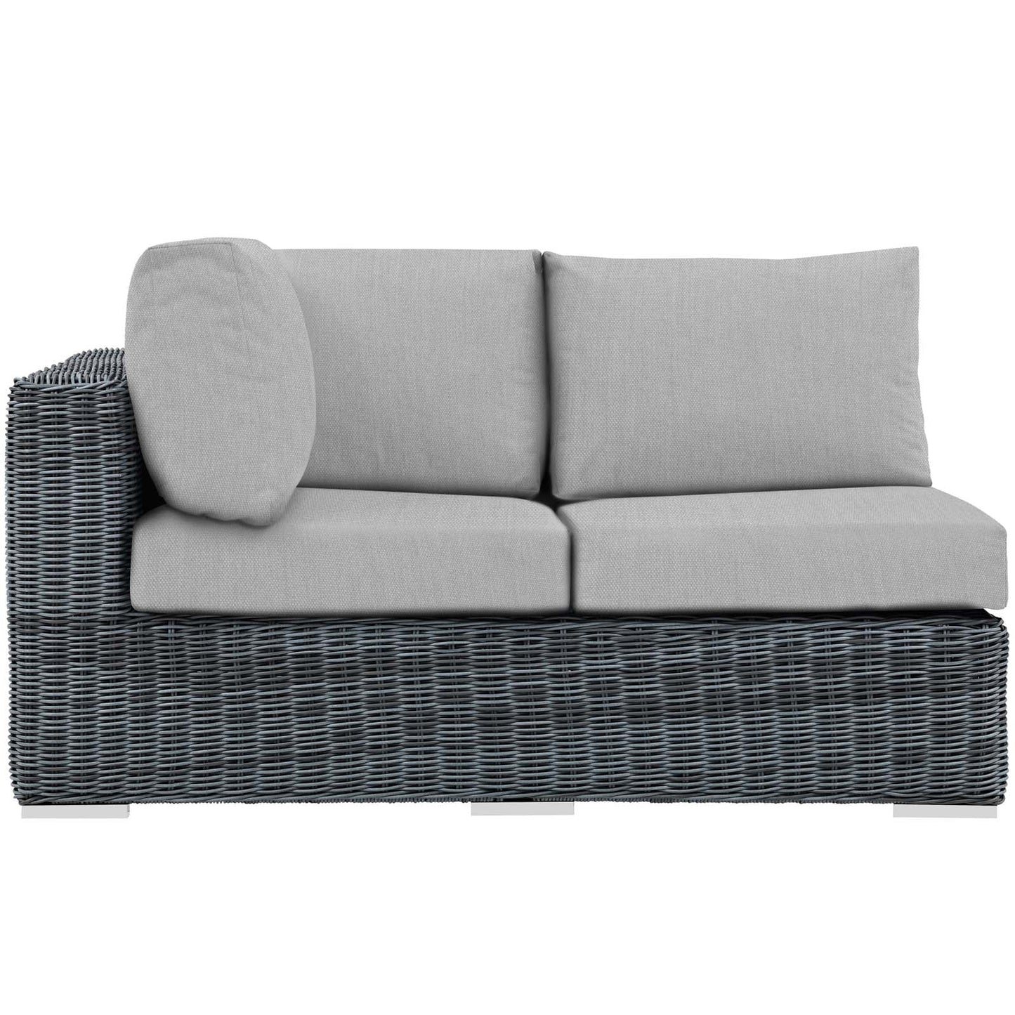 Summon Outdoor Patio Sunbrella¨ Left Arm Loveseat by Modway