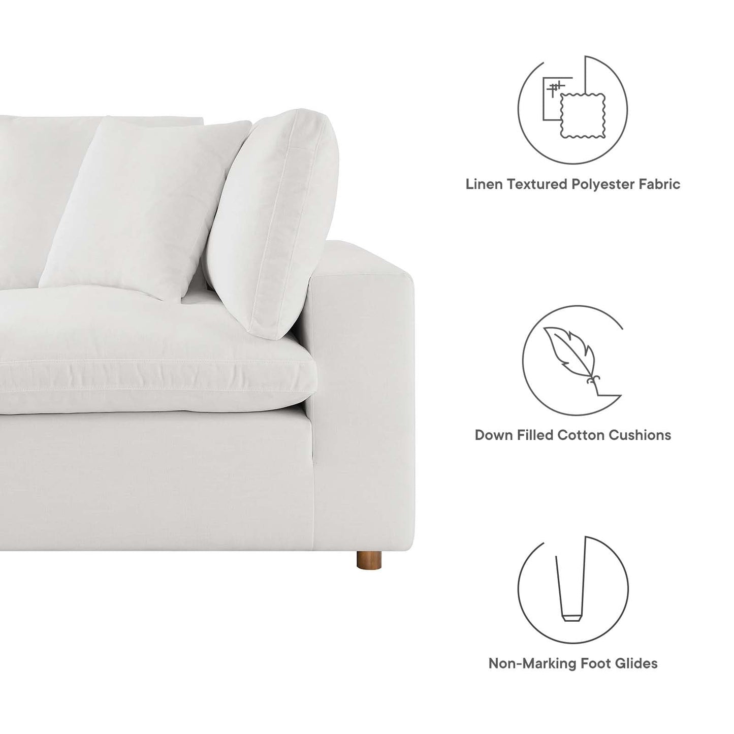 Commix 2 Piece Down Filled Overstuffed Sectional Sofa Set by Modway