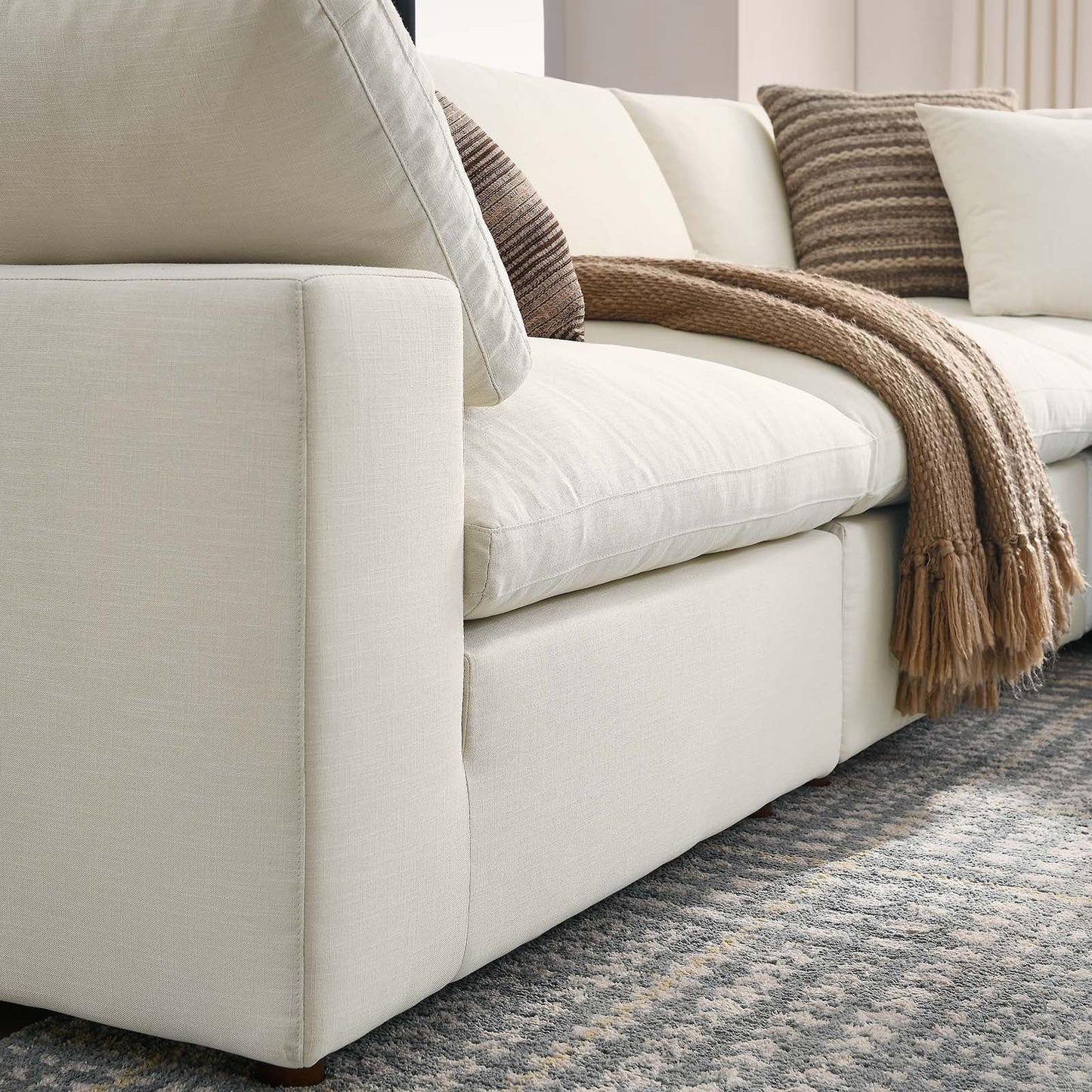 Commix 5 Piece Down Filled Overstuffed Sectional Sofa by Modway