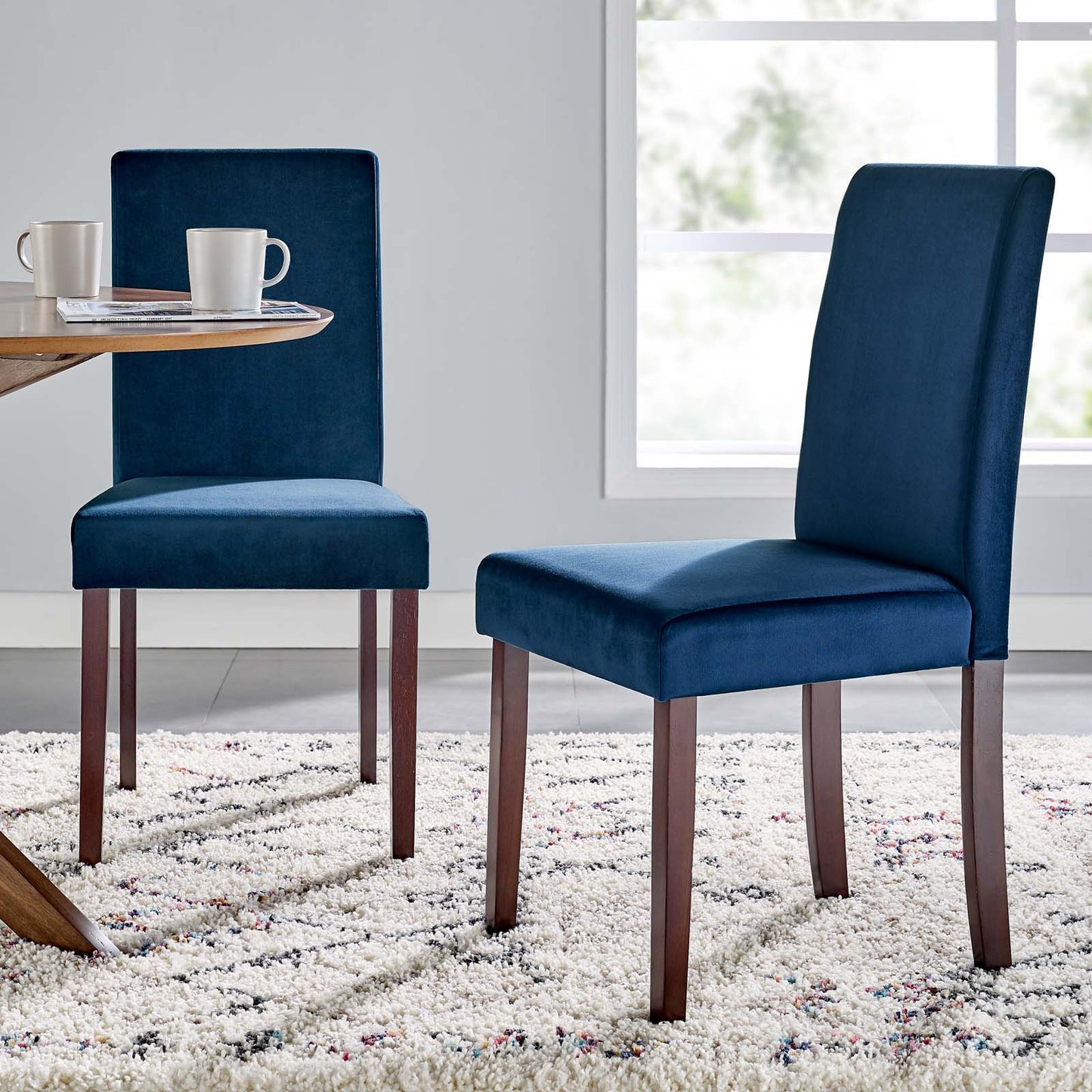 Prosper Upholstered Velvet Dining Side Chair Set of 2 by Modway