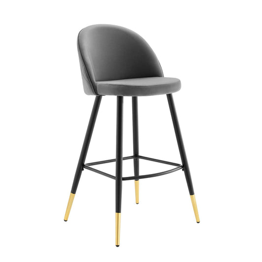 Cordial Performance Velvet Bar Stools Set of 2 by Modway