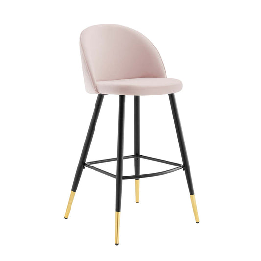 Cordial Performance Velvet Bar Stools Set of 2 by Modway