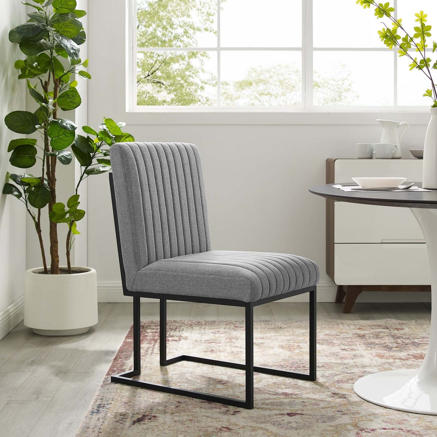 Indulge Channel Tufted Fabric Dining Chair by Modway