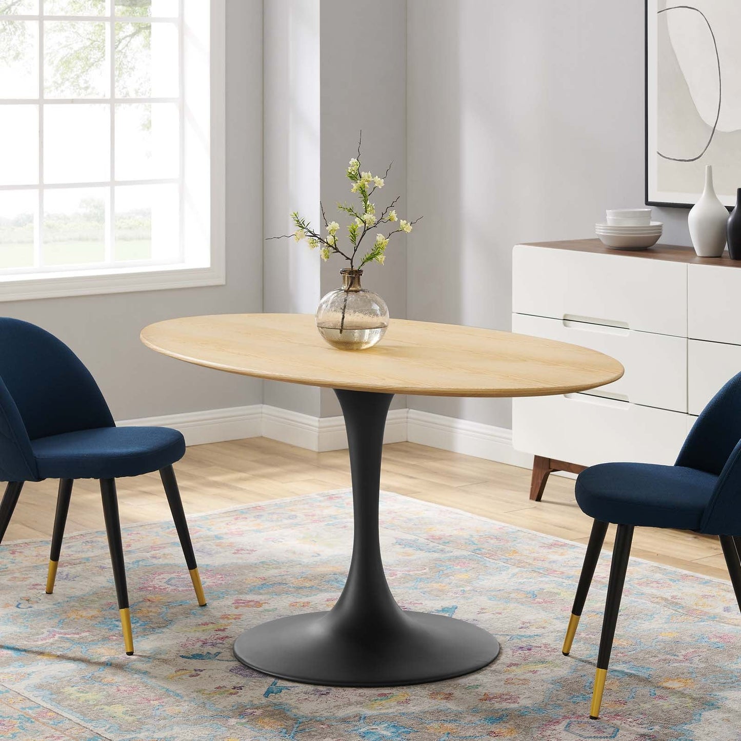 Lippa 60" Oval Wood Dining Table by Modway