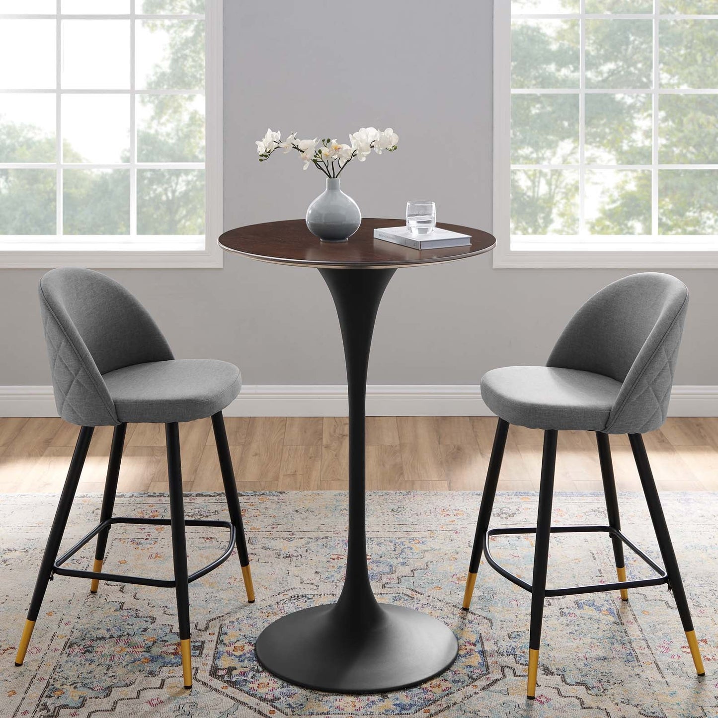 Lippa 28" Round Wood Bar Table by Modway