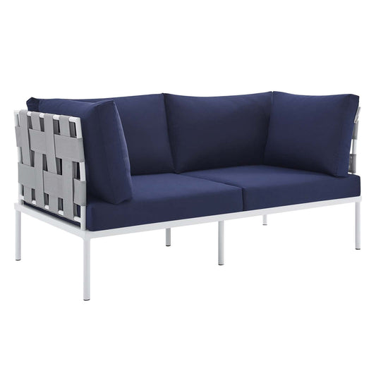 Harmony 8-Piece Sunbrella¨ Outdoor Patio Aluminum Seating Set by Modway