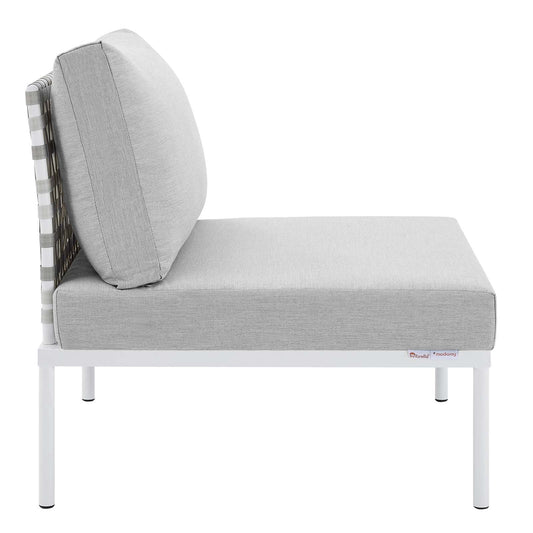 Harmony Sunbrella¨ Basket Weave Outdoor Patio Aluminum Armless Chair by Modway