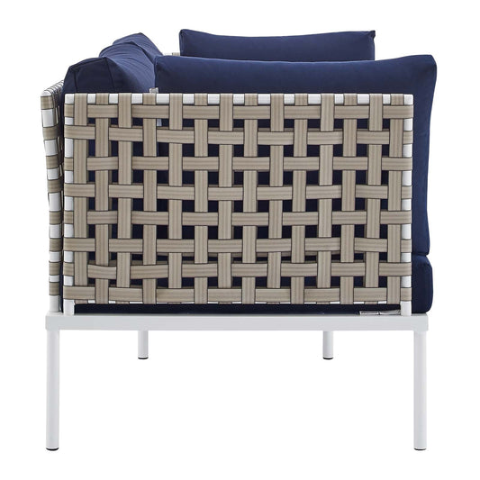Harmony Sunbrella¨ Basket Weave Outdoor Patio Aluminum Loveseat by Modway