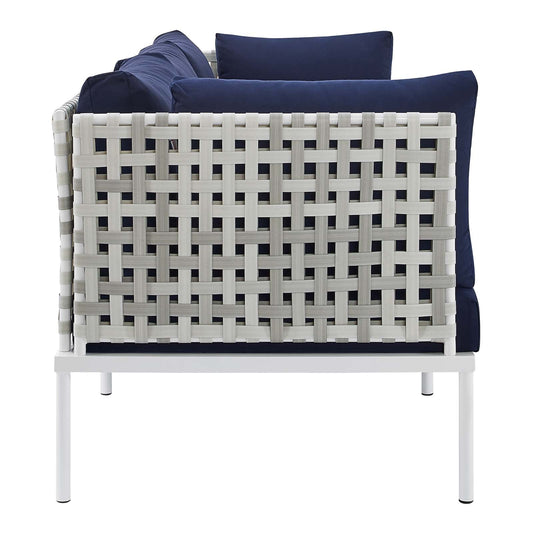 Harmony Sunbrella¨ Basket Weave Outdoor Patio Aluminum Sofa by Modway