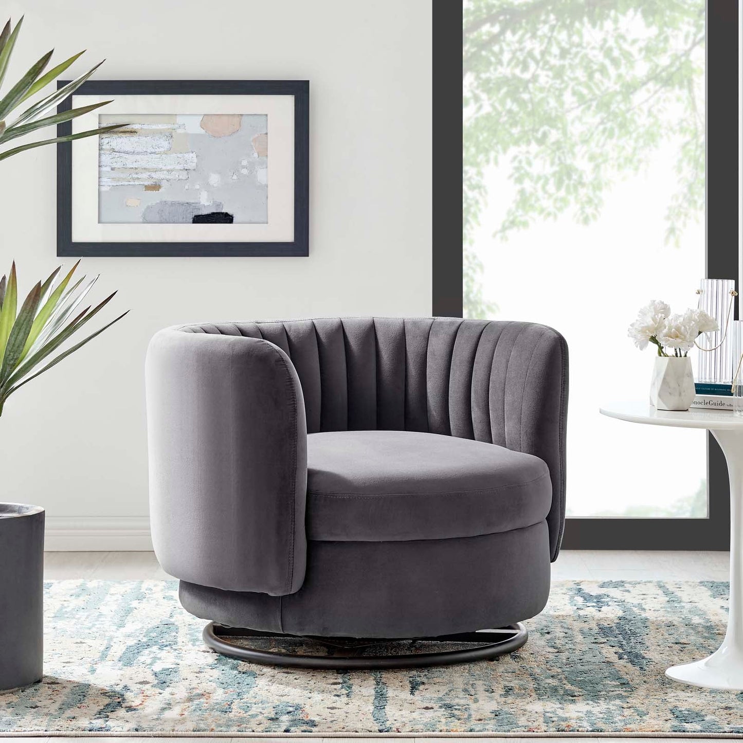 Embrace Tufted Performance Velvet Swivel Chair by Modway