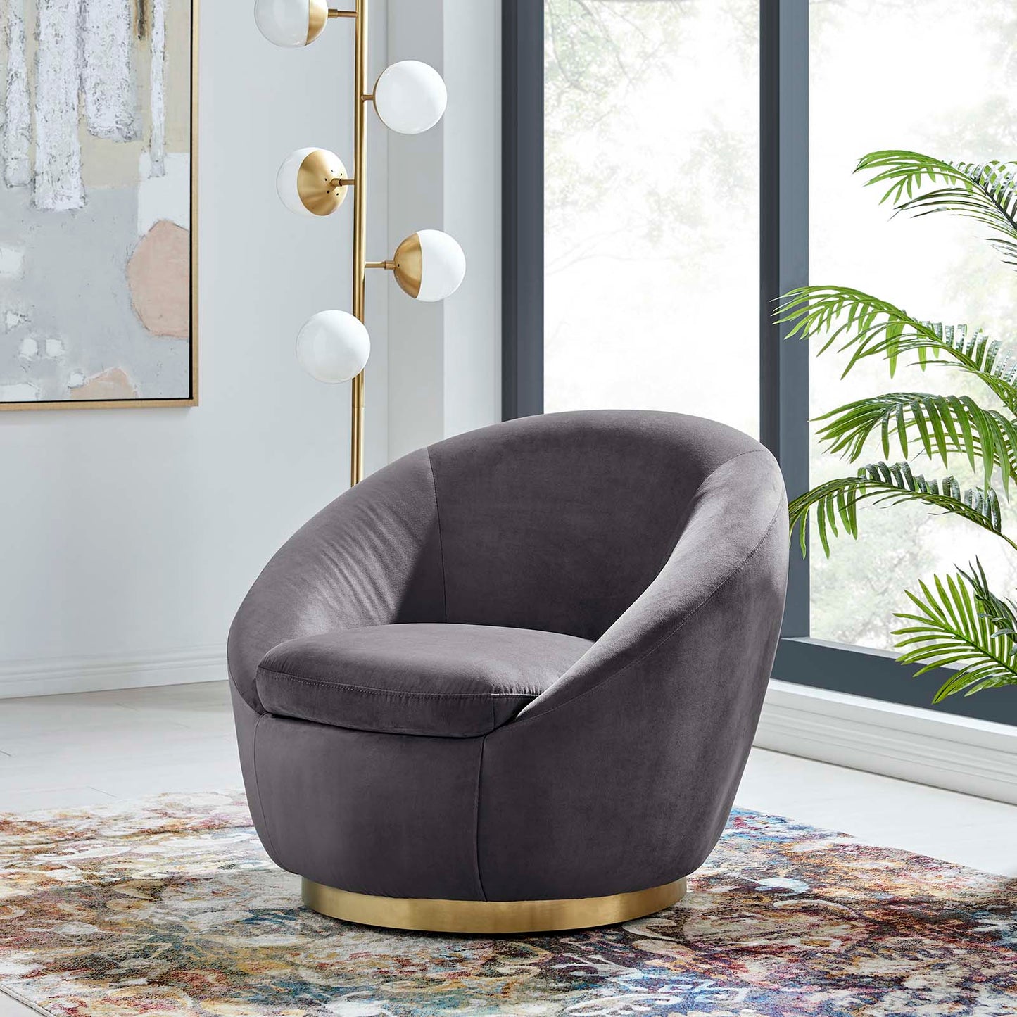 Buttercup Performance Velvet Swivel Chair by Modway