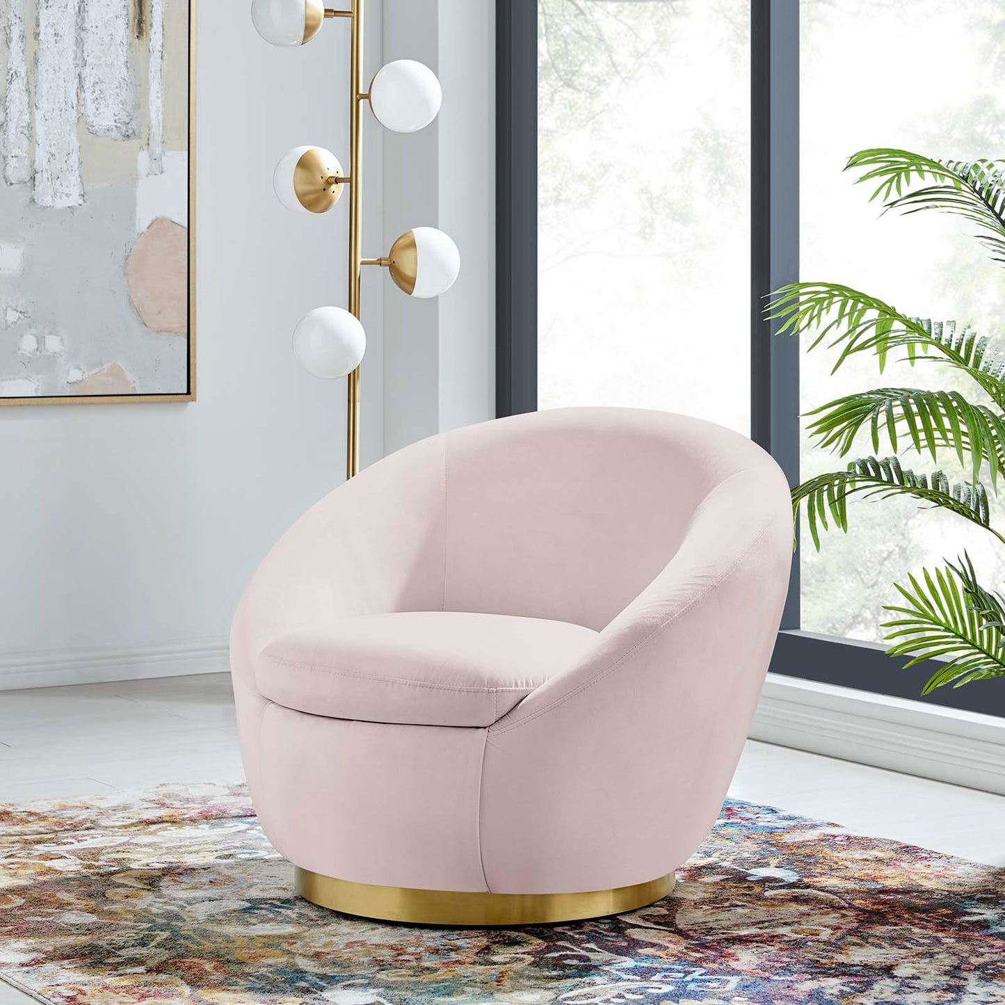 Buttercup Performance Velvet Swivel Chair by Modway