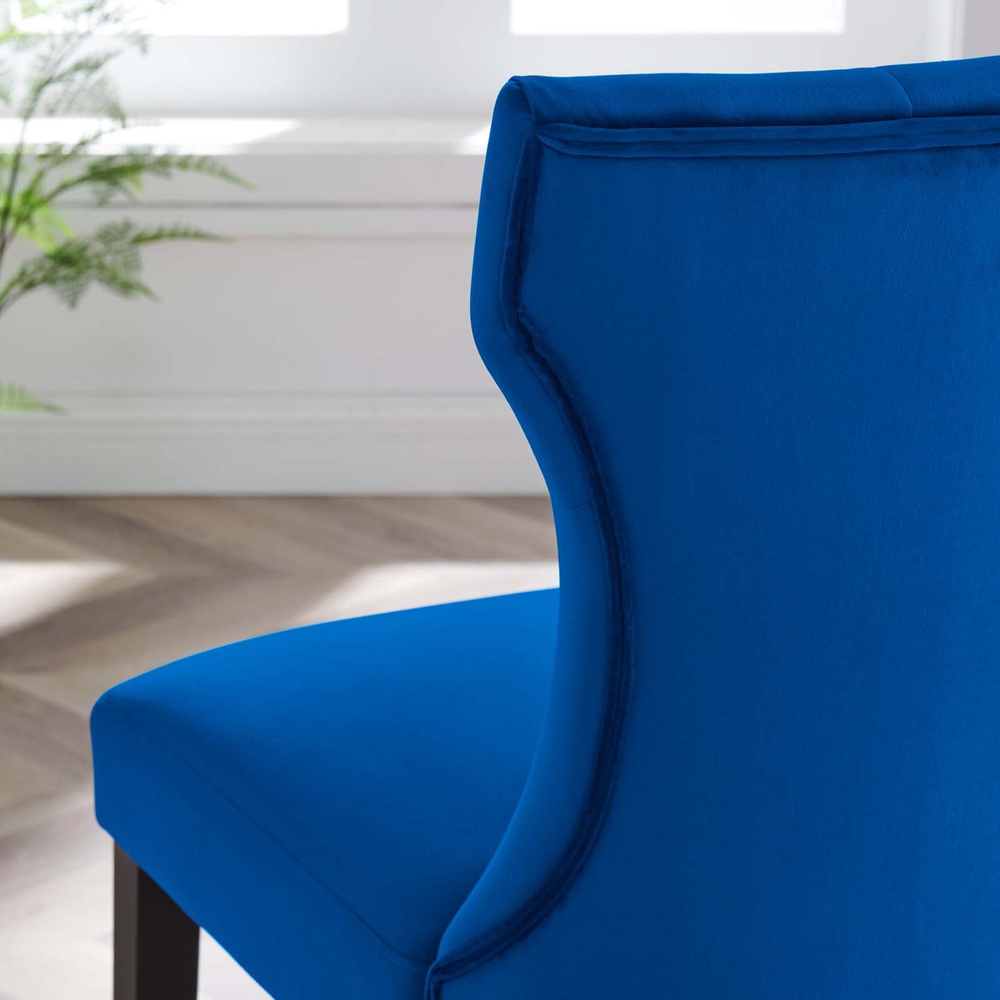 Silhouette Performance Velvet Dining Chairs Set of 2 by Modway