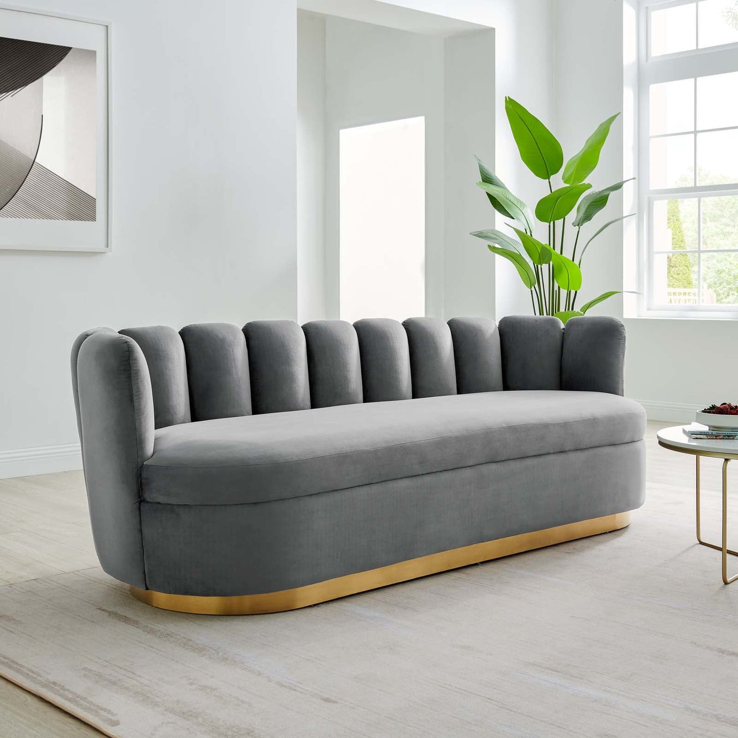 Victoria Channel Tufted Performance Velvet Sofa by Modway