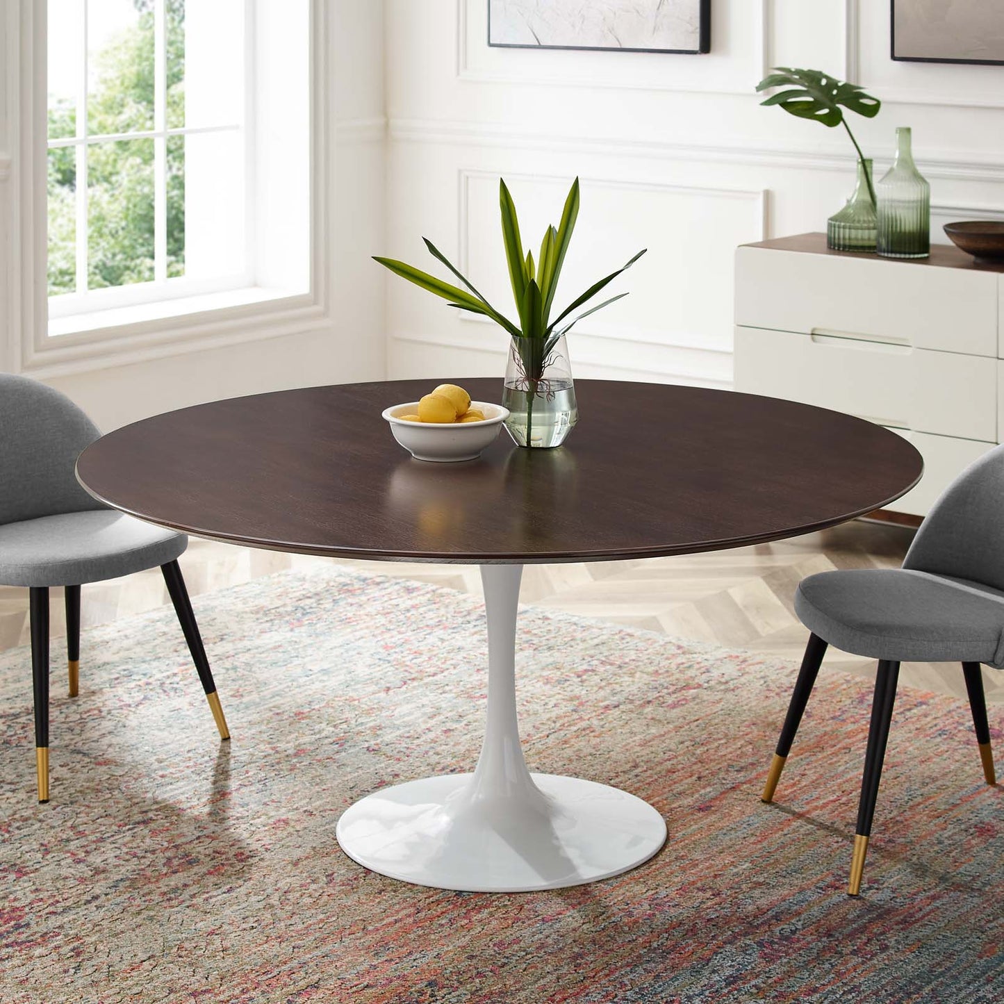 Lippa 60" Round Wood Dining Table by Modway