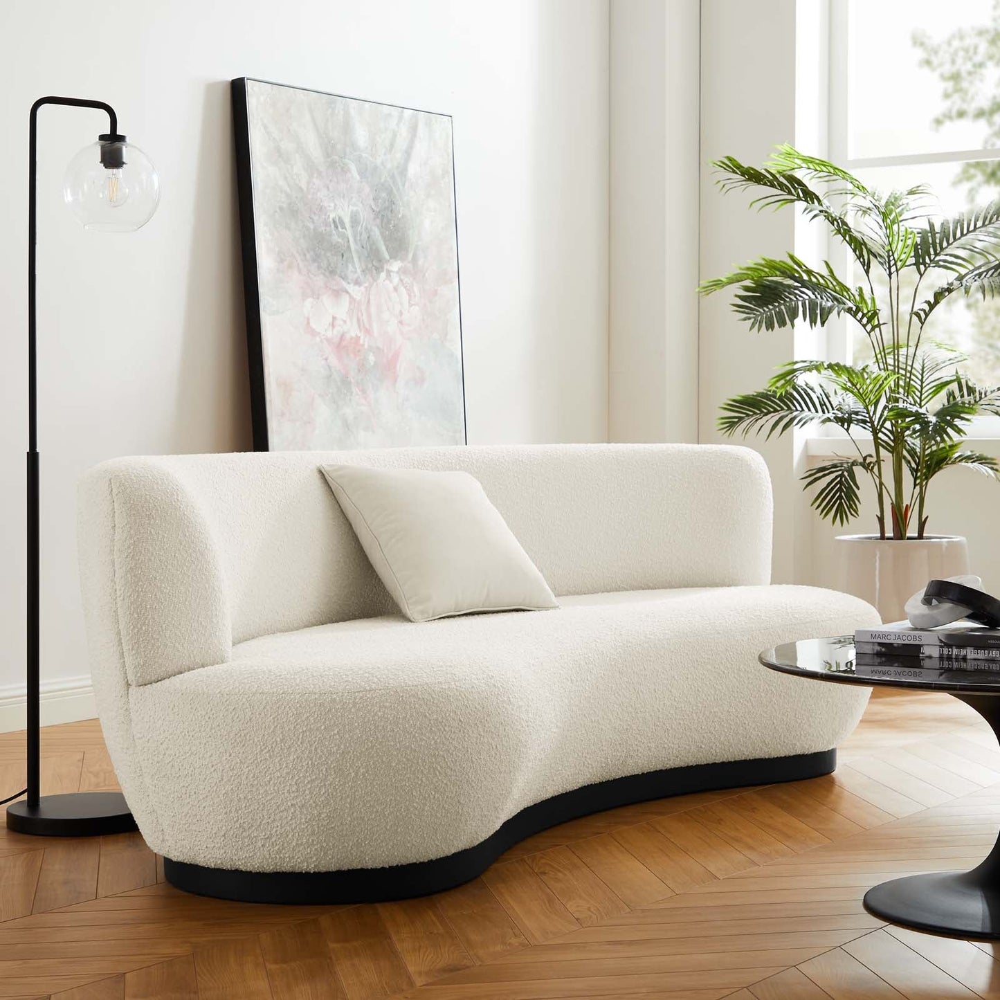 Kindred Boucle Upholstered Upholstered Fabric Sofa by Modway