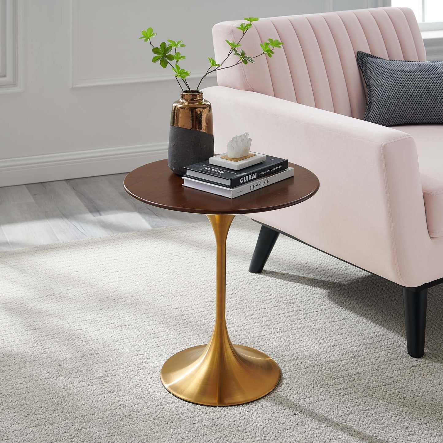 Lippa 20" Round Wood Side Table by Modway