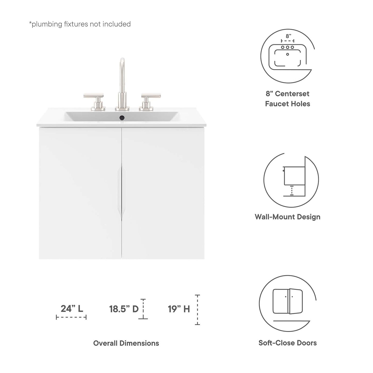 Vitality 24" Bathroom Vanity by Modway