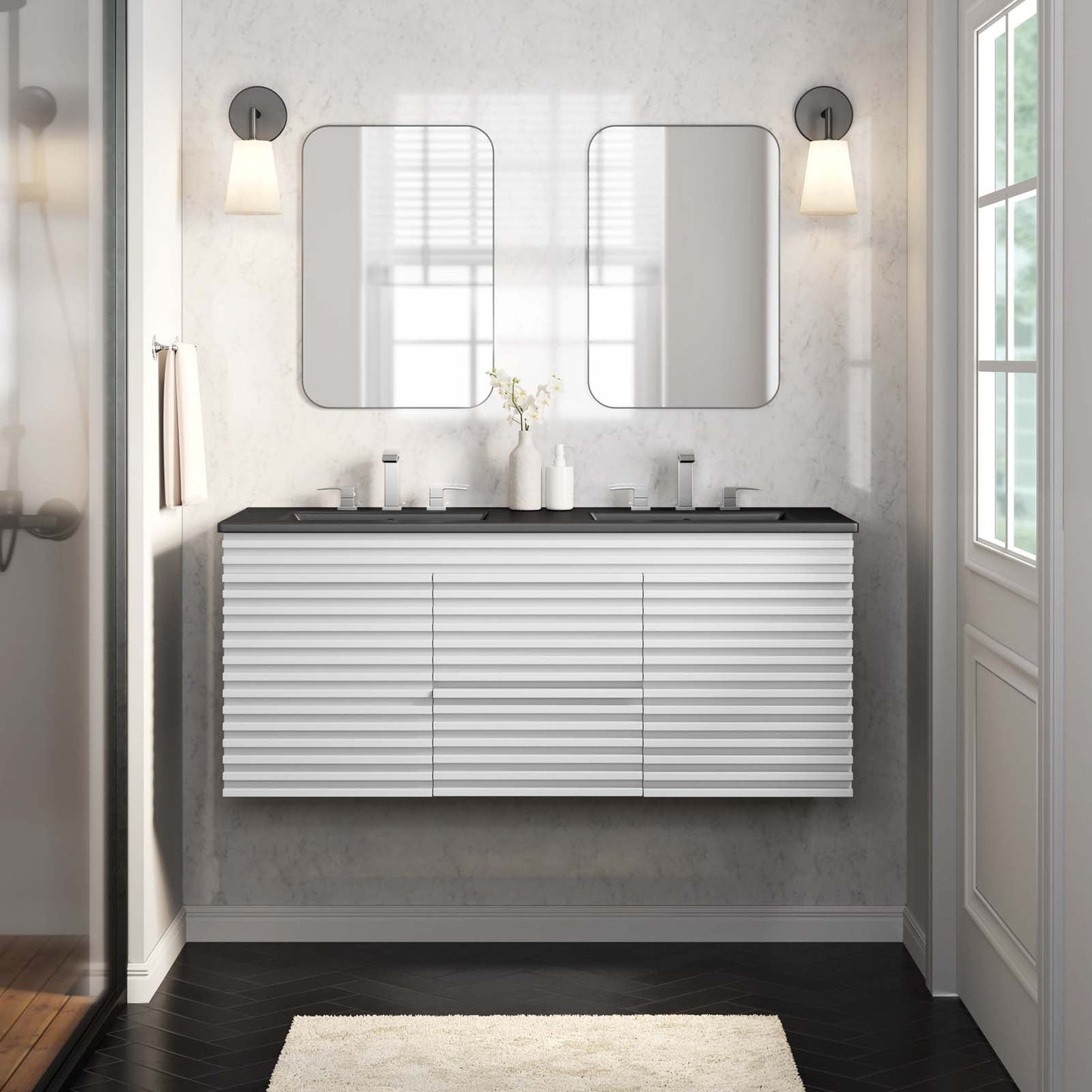 Render 48" Wall-Mount Bathroom Vanity by Modway