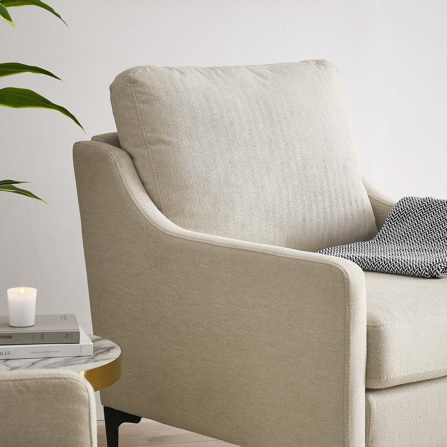 Corland Upholstered Fabric Armchair by Modway
