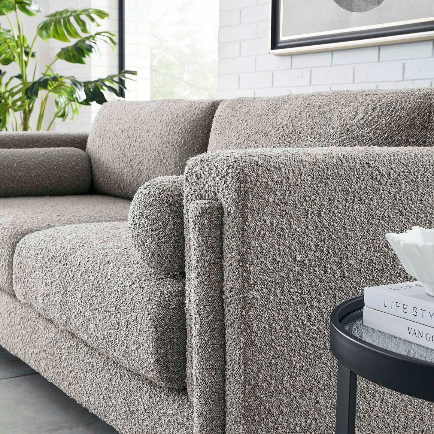 Visible Boucle Fabric Sofa by Modway