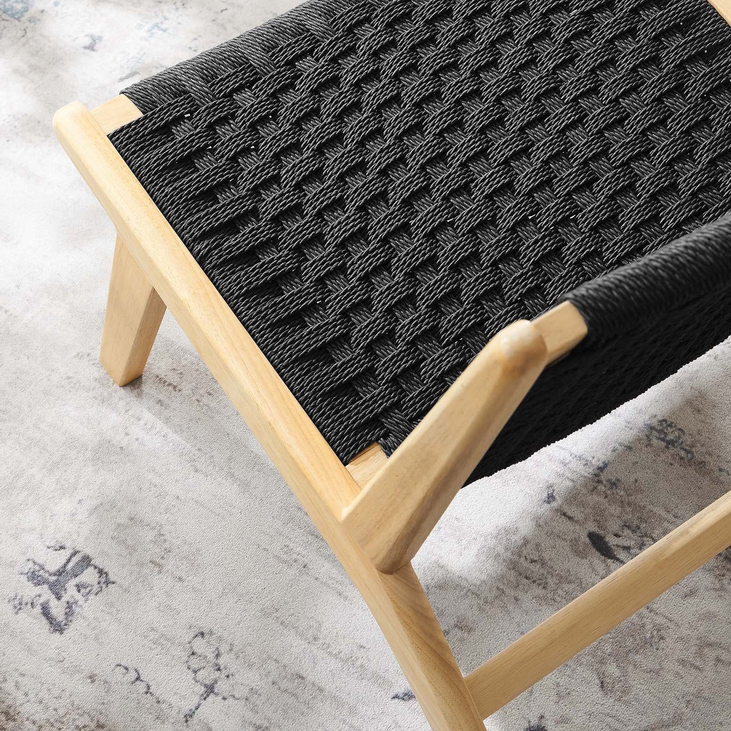 Saoirse Woven Rope Wood Accent Lounge Chair by Modway