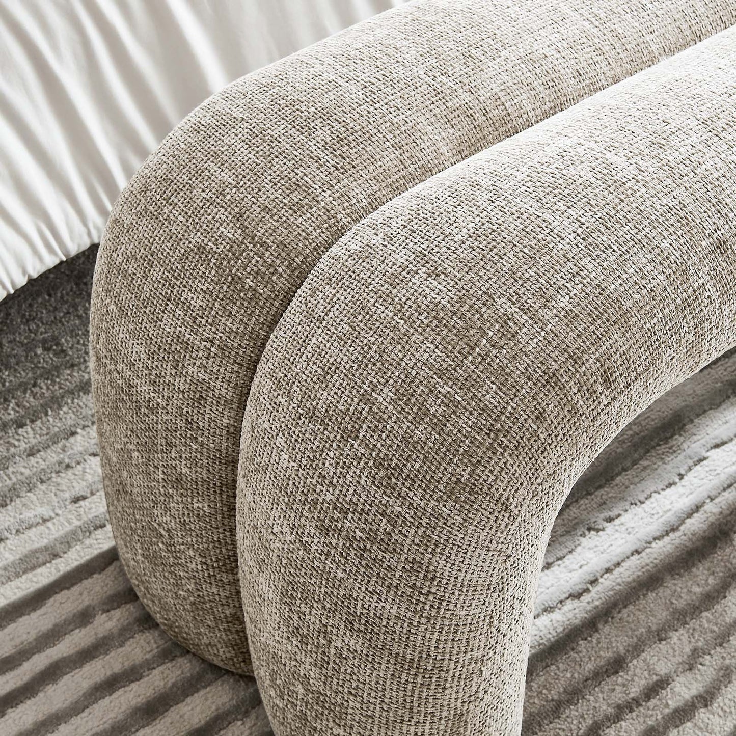 Dax 50.5" Chenille Upholstered Accent Bench by Modway