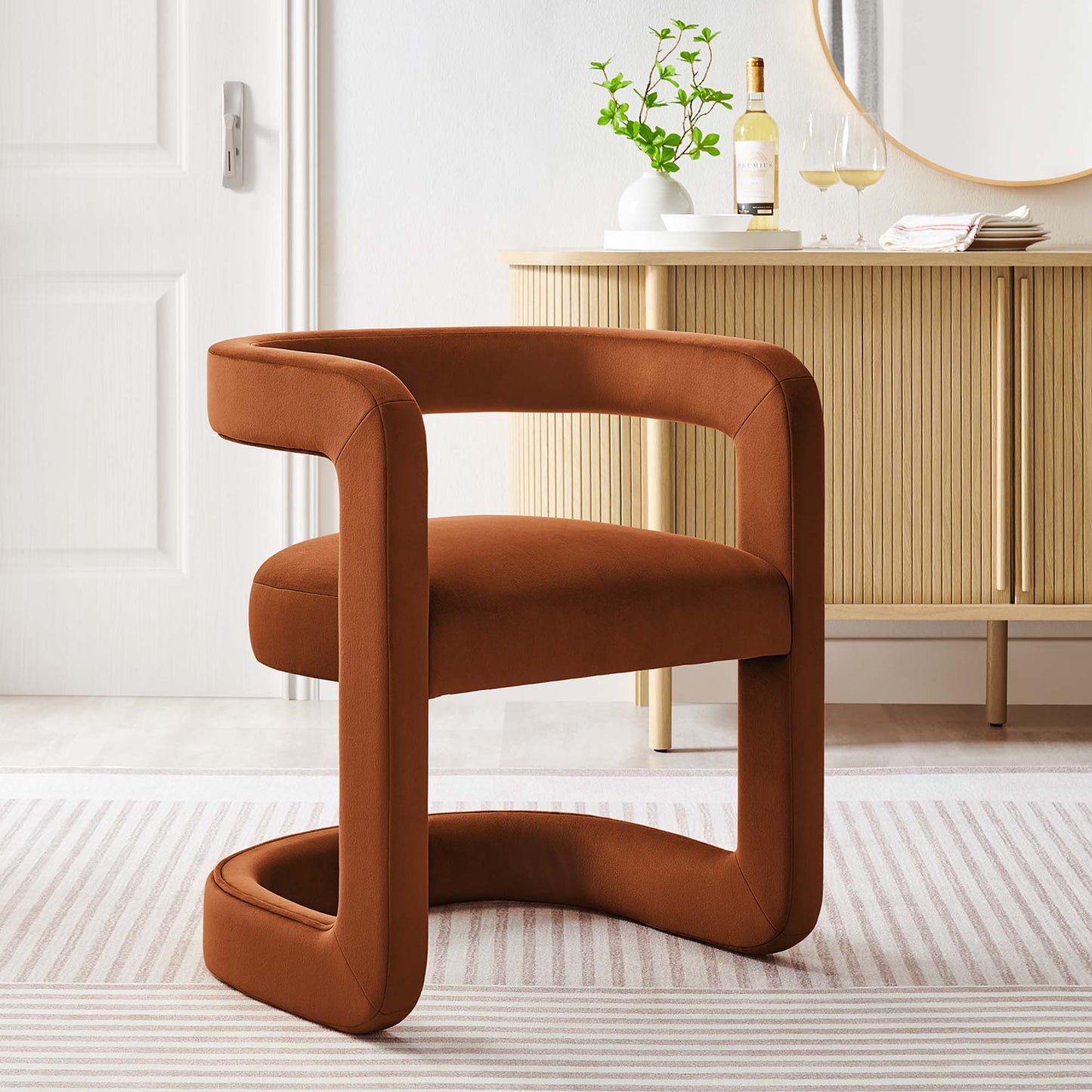 Winslow Barrel Performance Velvet Dining Chair by Modway