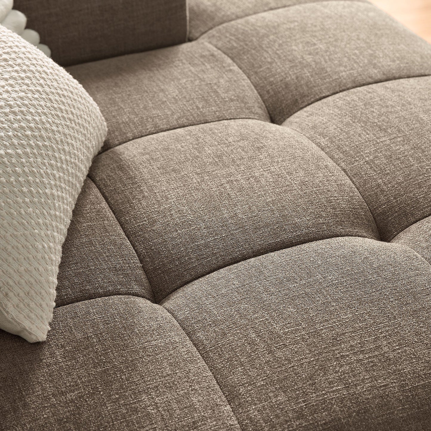 Liana Right-Facing Upholstered Fabric Modular Sofa with Chaise by Modway