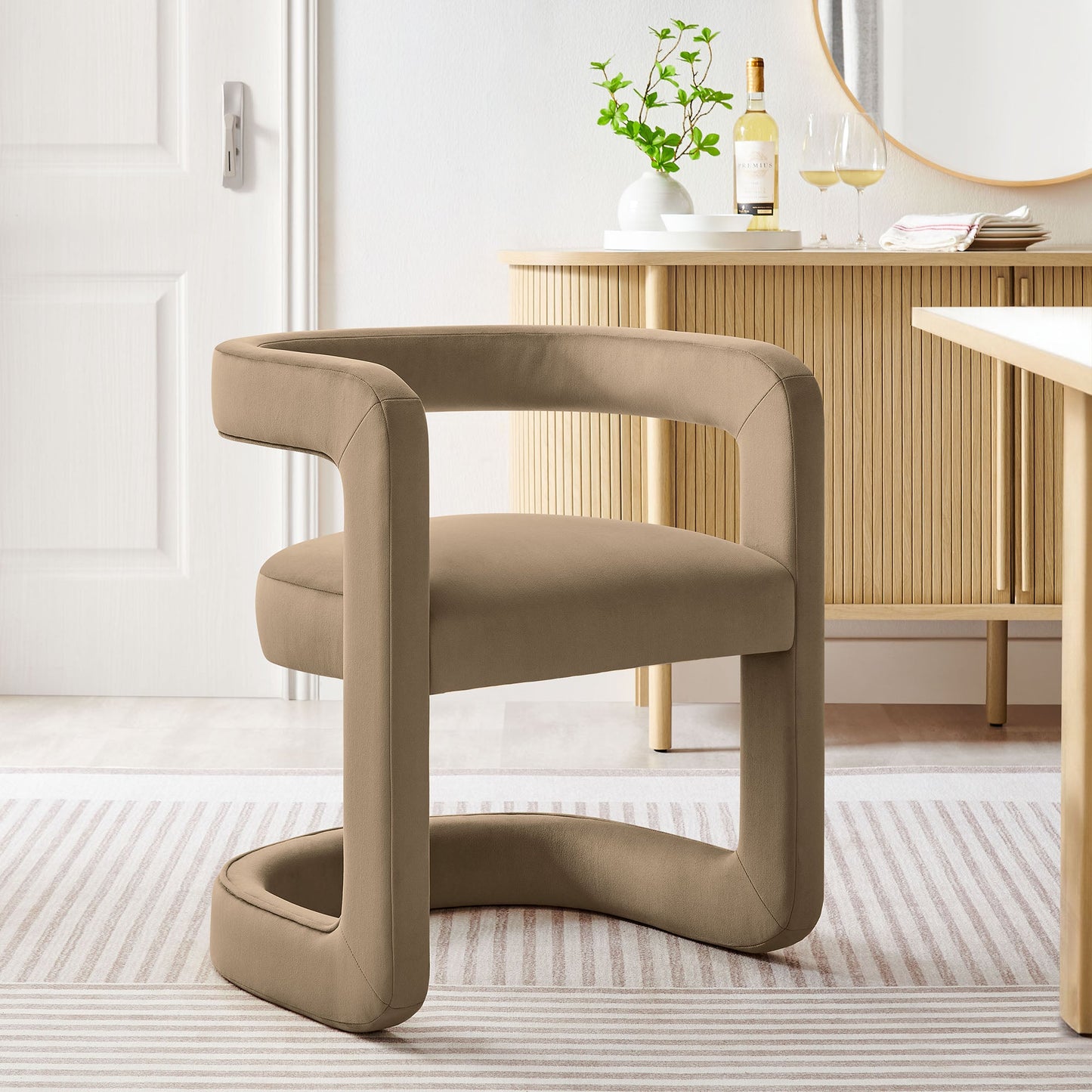 Winslow Barrel Performance Velvet Dining Chair by Modway