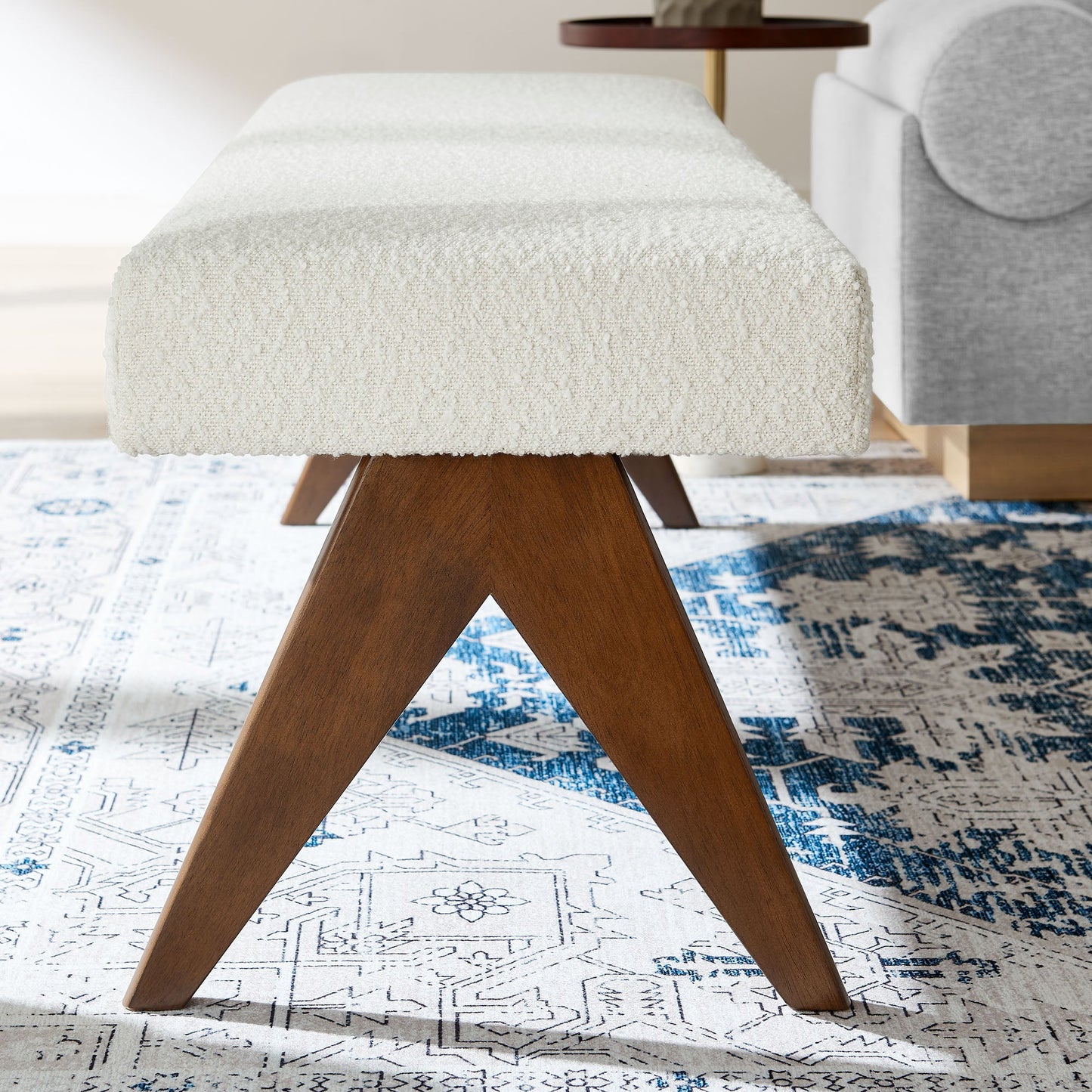 Lyra 63" Boucle Upholstered Bench by Modway