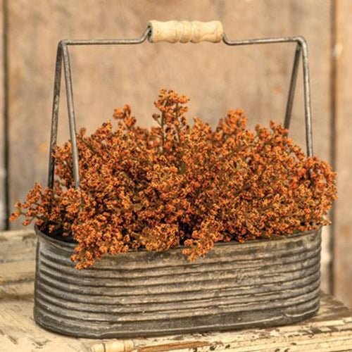 Bursting Astilbe Half Sphere 9" Pumpkin (Pack of 4)