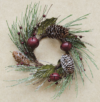 Snowy Pine Bell Ring 10" (Pack of 2)