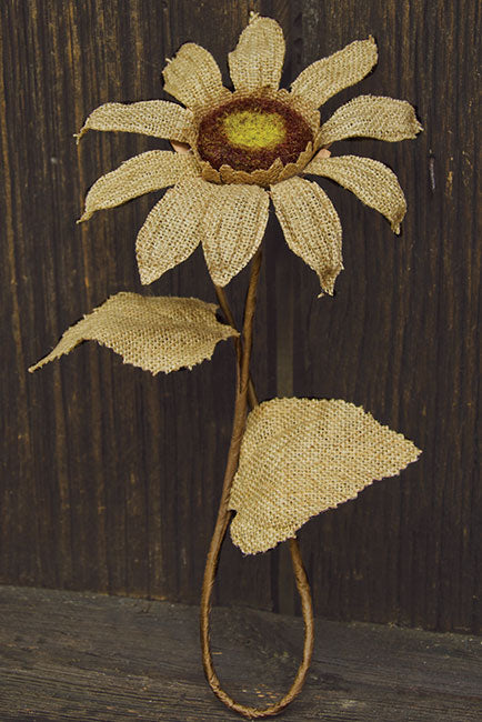 Burlap Sunflower - Natural - 27" (Pack of 4)