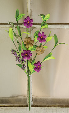 Burlap Violet Pick (Pack of 4)