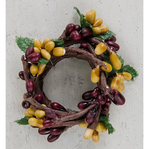 Mini Pip Berry Ring Burgundy and Old Gold 1" (Pack of 4)