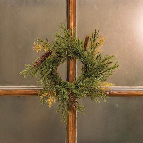 6" Prickly Pine Ring Moss Green (Pack of 4)