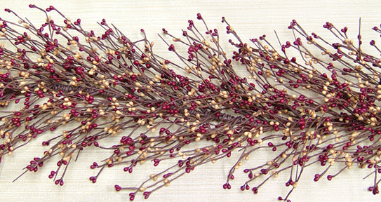 Burgundy & Old Gold Pip Garland 4 ft.