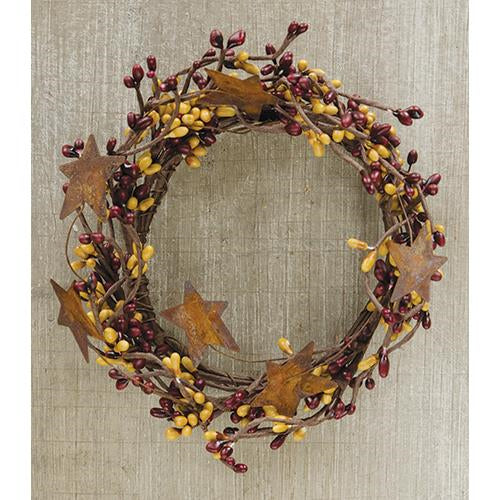 Pip Berry Ring With Stars Burgundy and Old Gold 4" (Pack of 4)
