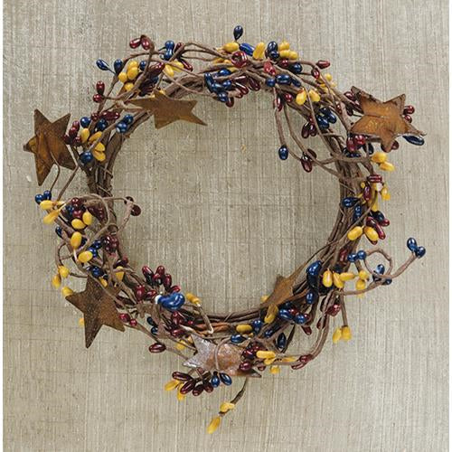 Pip Berry Ring With Stars Colonial Mix 4" (Pack of 4)