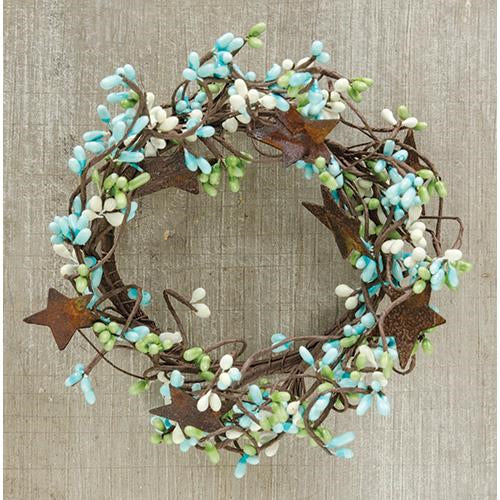 Pip Berry Ring With Stars Seabreeze 4" (Pack of 4)