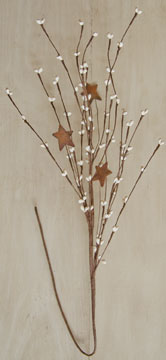 Ivory Pip & Star Spray 24" (Pack of 4)
