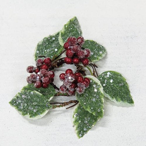 Winterberry Holly Candle Ring 1.5" (Pack of 4)