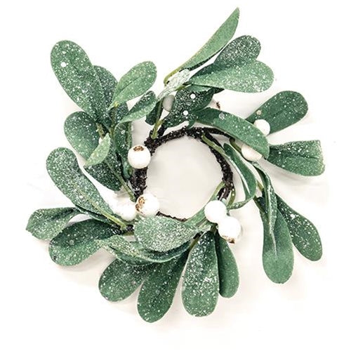 Snowberry Mistletoe Candle Ring 1.5" (Pack of 4)