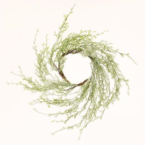 Ice Glazed Cedar Candle Ring 4.5" (Pack of 4)