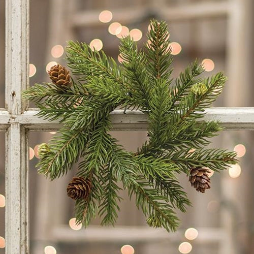 White Spruce Ring w/Cones 2" in 8" out (Pack of 4)