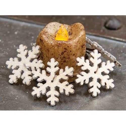 Snowflake Candle Ring 1.5" (Pack of 4)
