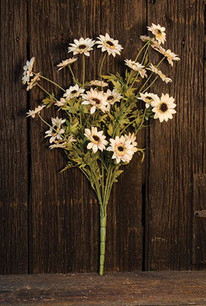 Cream Sunflower Bush 25" (Pack of 2)