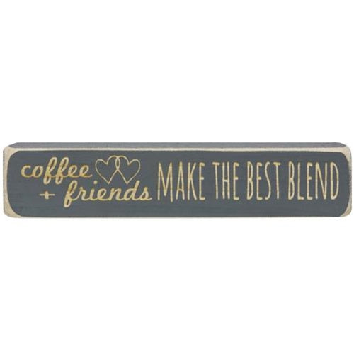 Coffee + Friends Make the Best Blend Laser Cut Block 8" (Pack of 4)